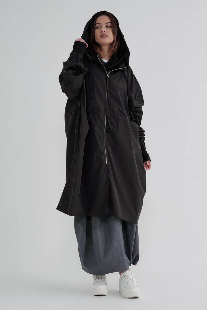 Detachable Ascribe Raincoat (Black)