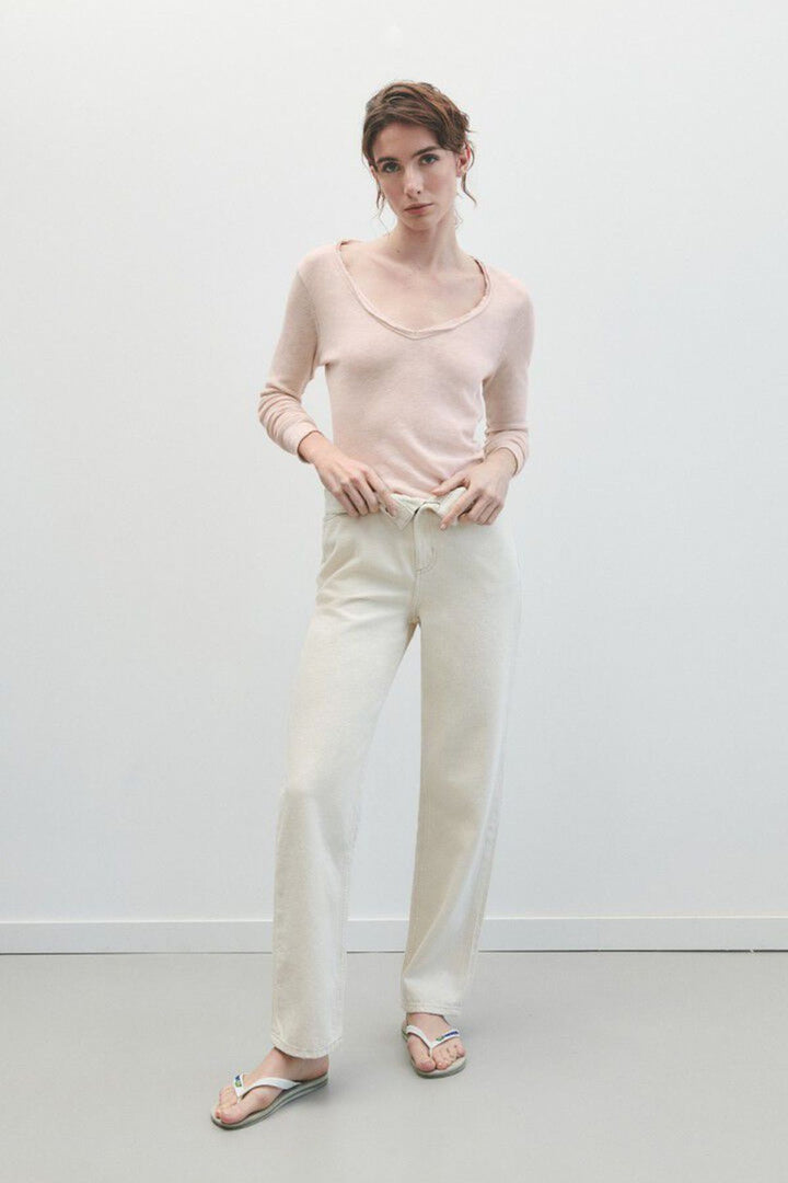 SONOMA V-NECK LONG SLEEVE (VINTAGE PEARL)