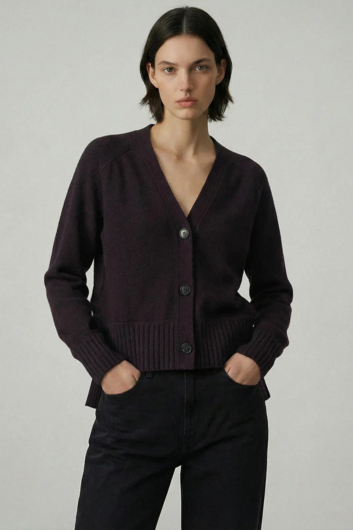 159 Favourite Cardi (Eggplant)