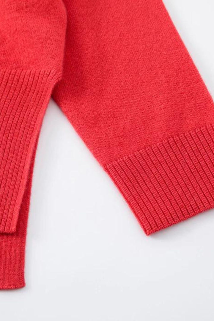 N.21 CASHMERE BLEND OVERSIZED  V NECK (Poppy)