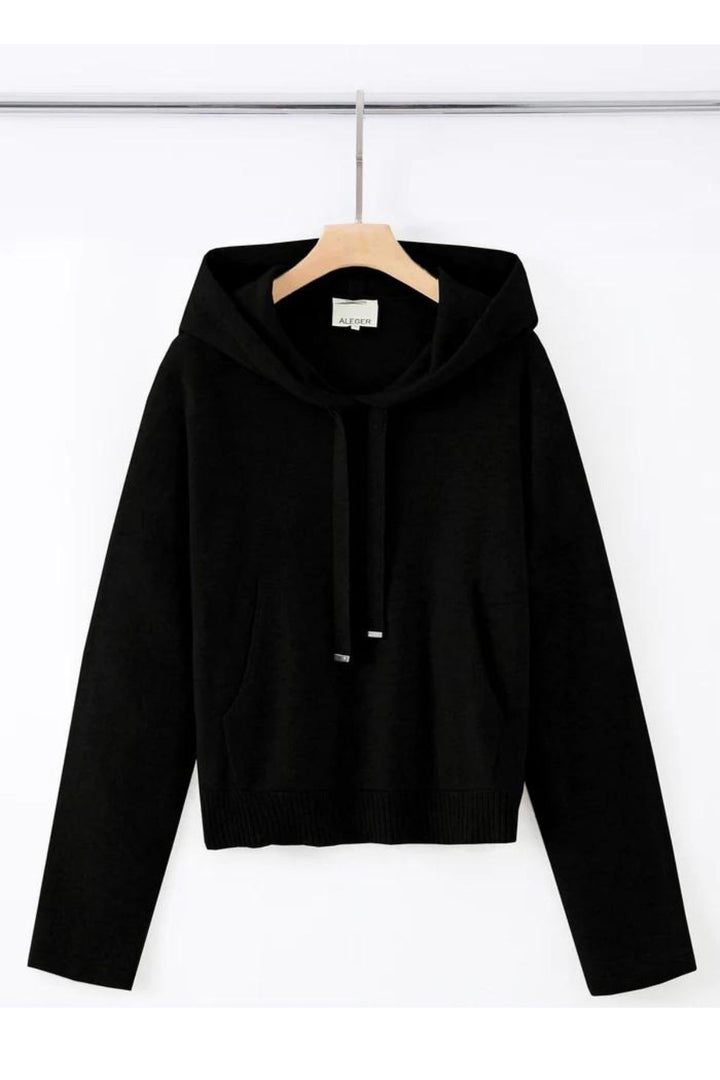 N.37 100% CASHMERE OVERSIZED HOODIE (Black)