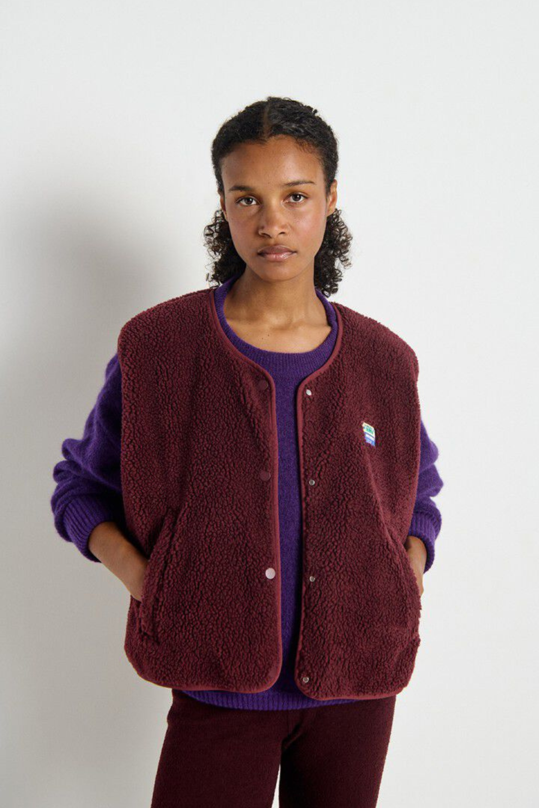 Hoktown Vest (Burgundy Melange)