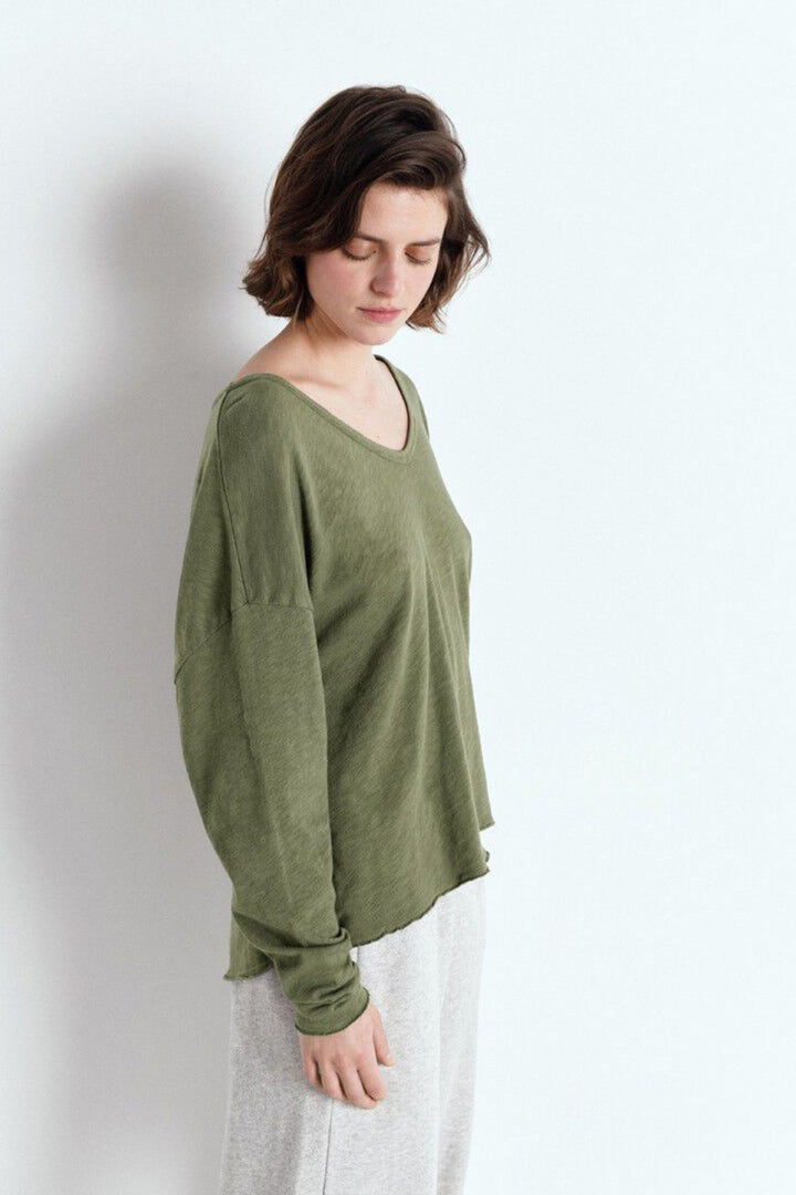 Sonoma V-Neck Long Sleeve Easy Fit T-shirt (Vintage Tortoise)