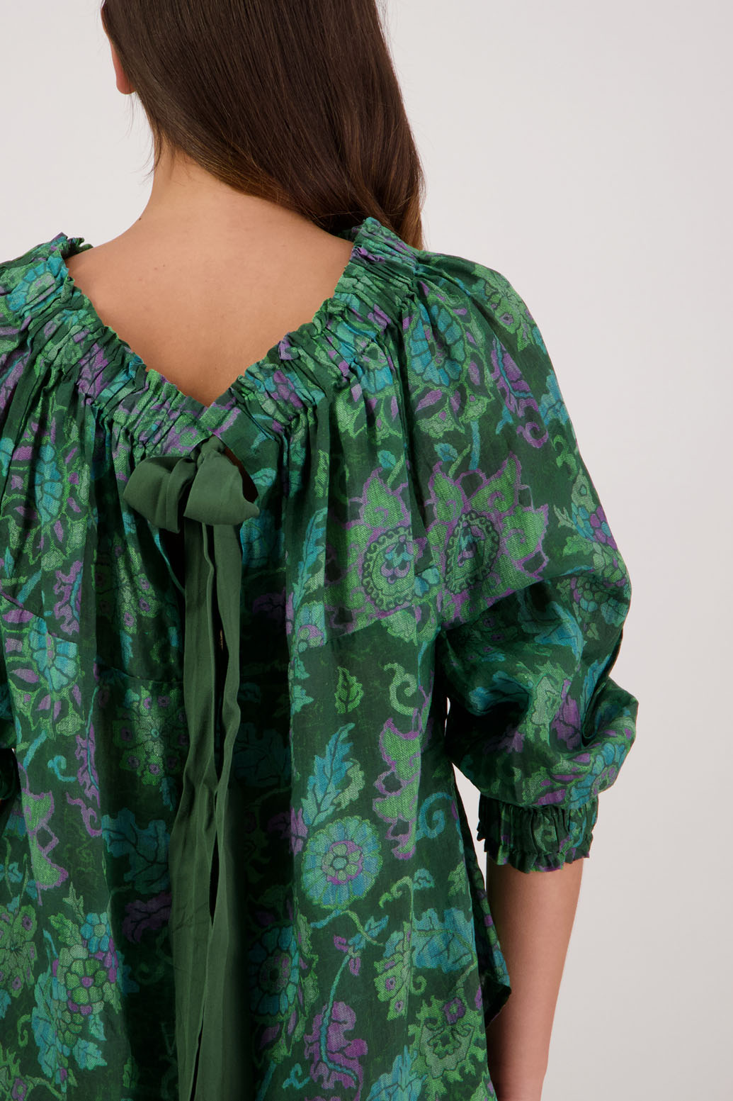 Annabella Top (Green Floral)