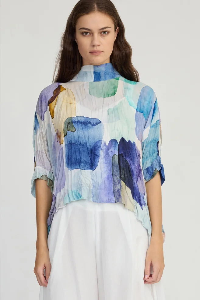 Antithesis Top (Tiled Square print)