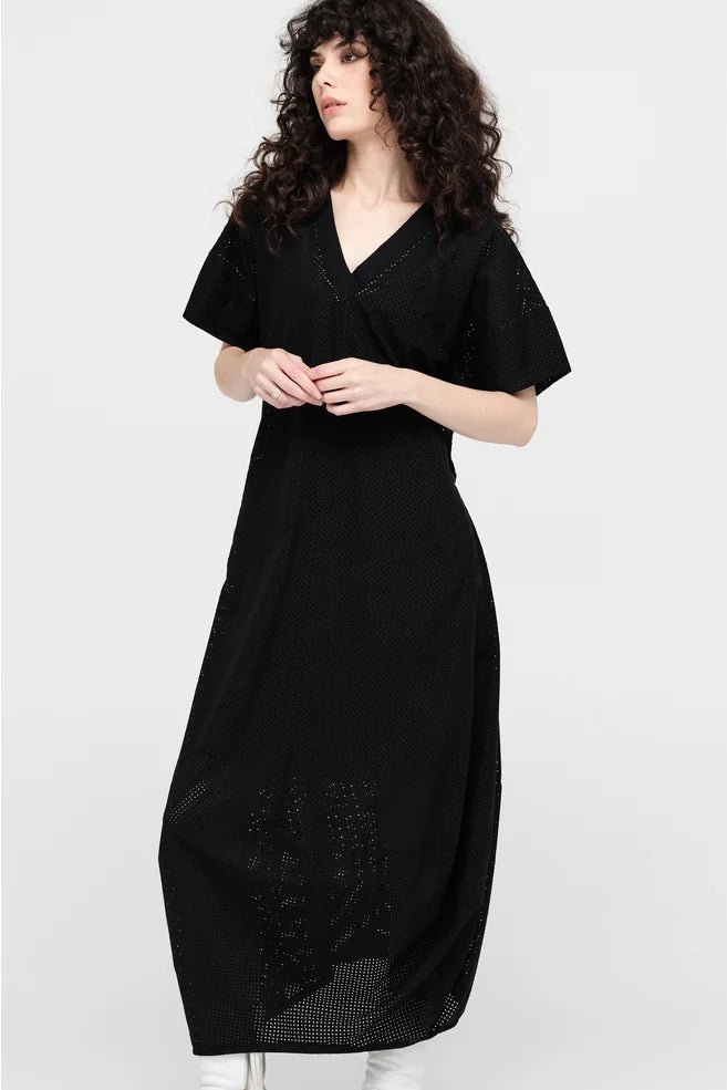 Aperture Dress (Black Perforated)