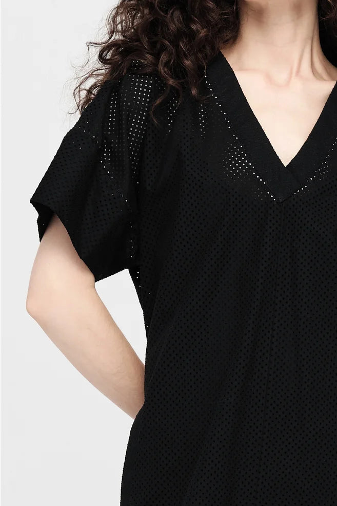 Aperture Dress (Black Perforated)