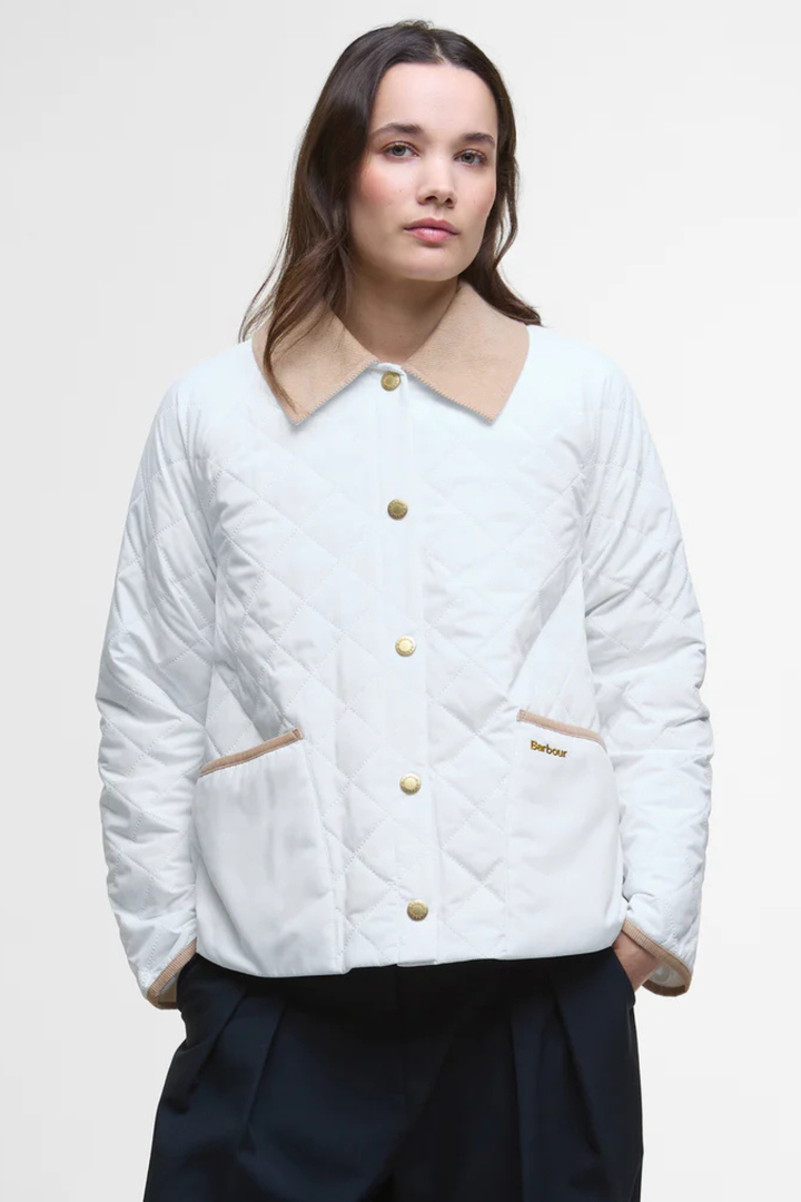 Anise Quilted Jacket (Linen White / Ancient)