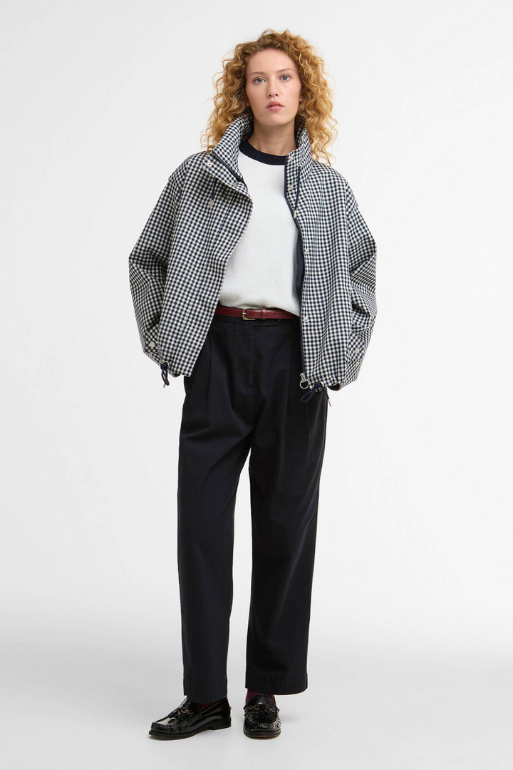Bronwyn Check Showerproof Jacket (Navy Gingham)
