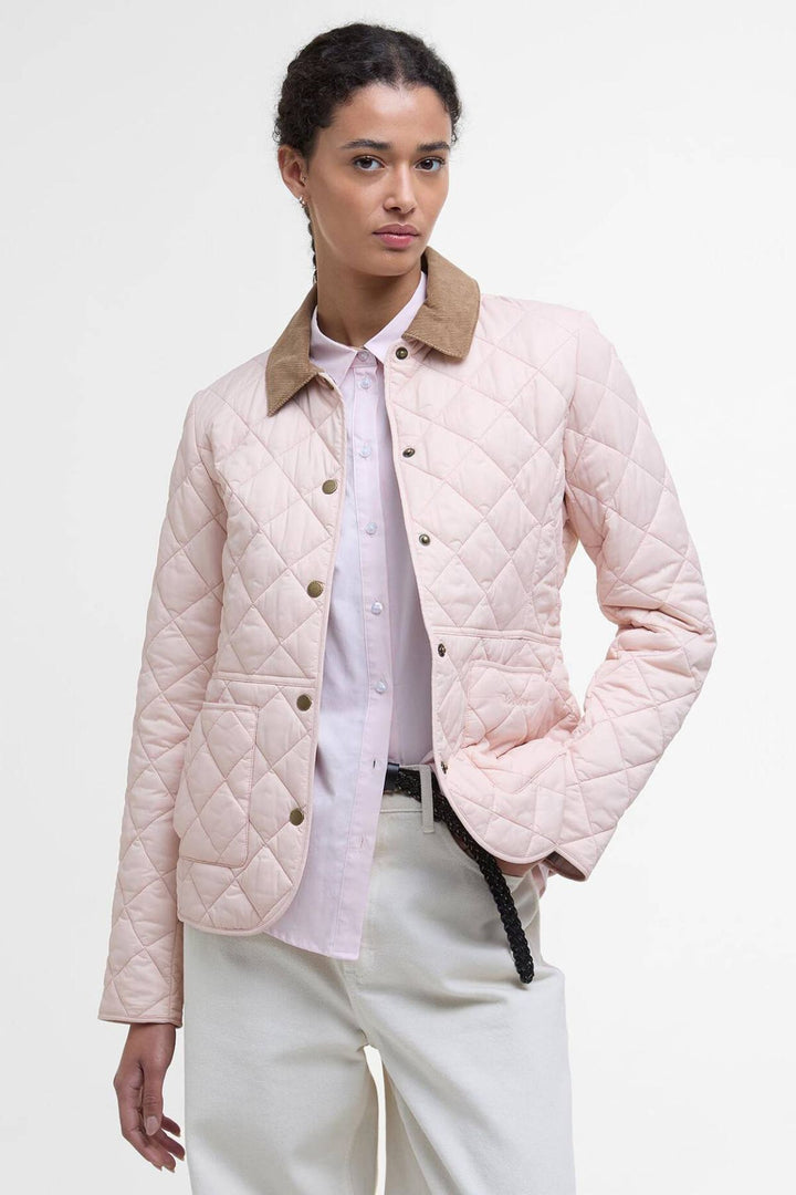 Deveron Quilted Jacket (Primrose  Pink/Ice White)