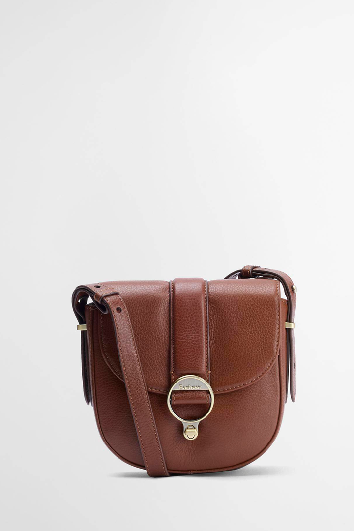 Elm Leather Crossbody Bag (Brown)