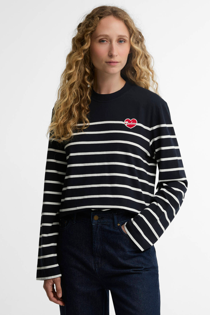 Harling  Striped Top (Dark Navy/Cloud)
