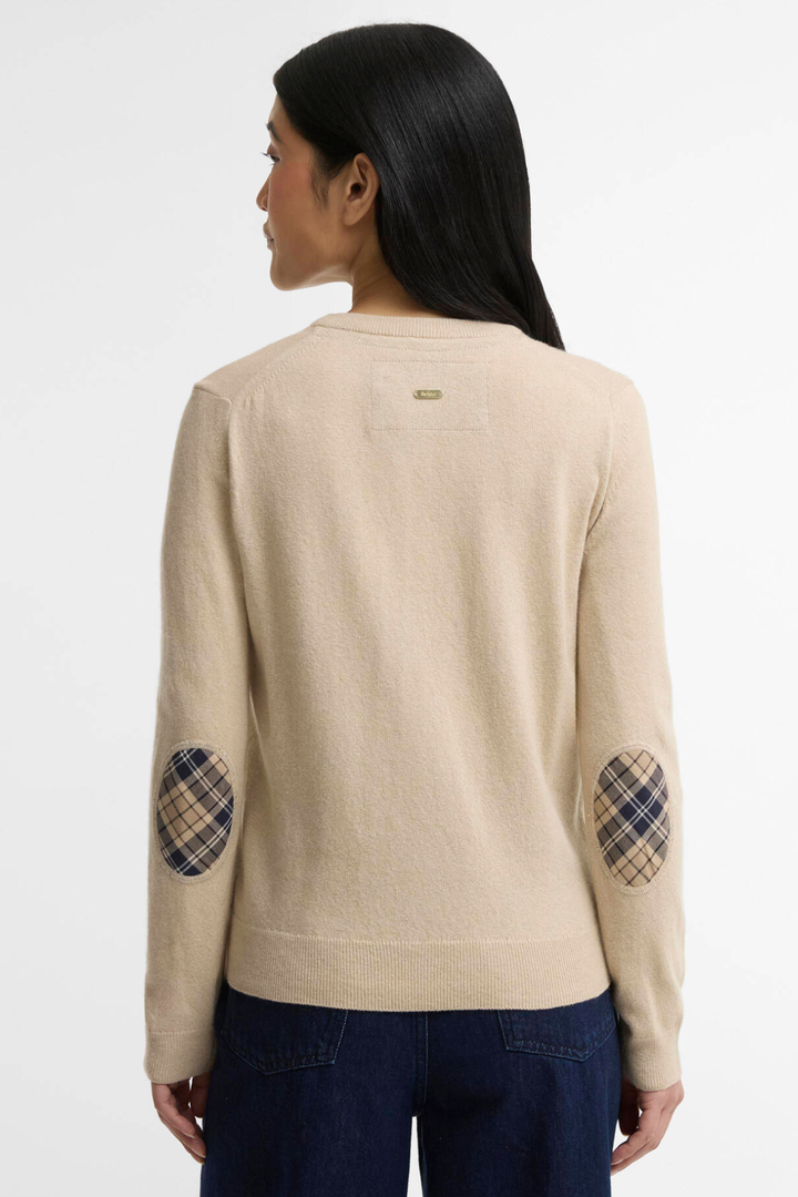 Pendle Knitted Cardigan (Honey/Birchwood Tartan)