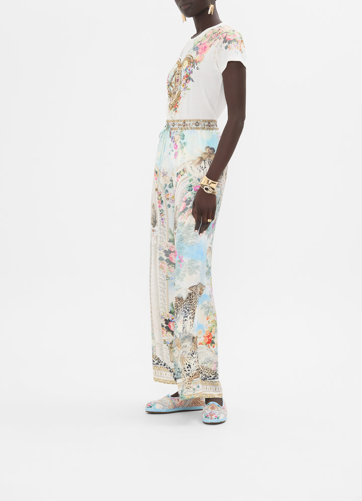 SLIM FIT ROUND NECK T-SHIRT - WHITE/MULTI (WE ALWAYS HAVE ALEXANDRIA)