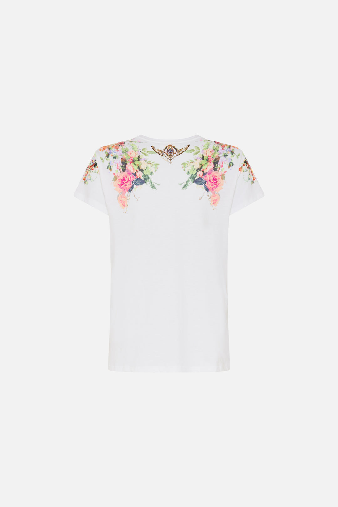 SLIM FIT ROUND NECK T-SHIRT - WHITE/MULTI (WE ALWAYS HAVE ALEXANDRIA)