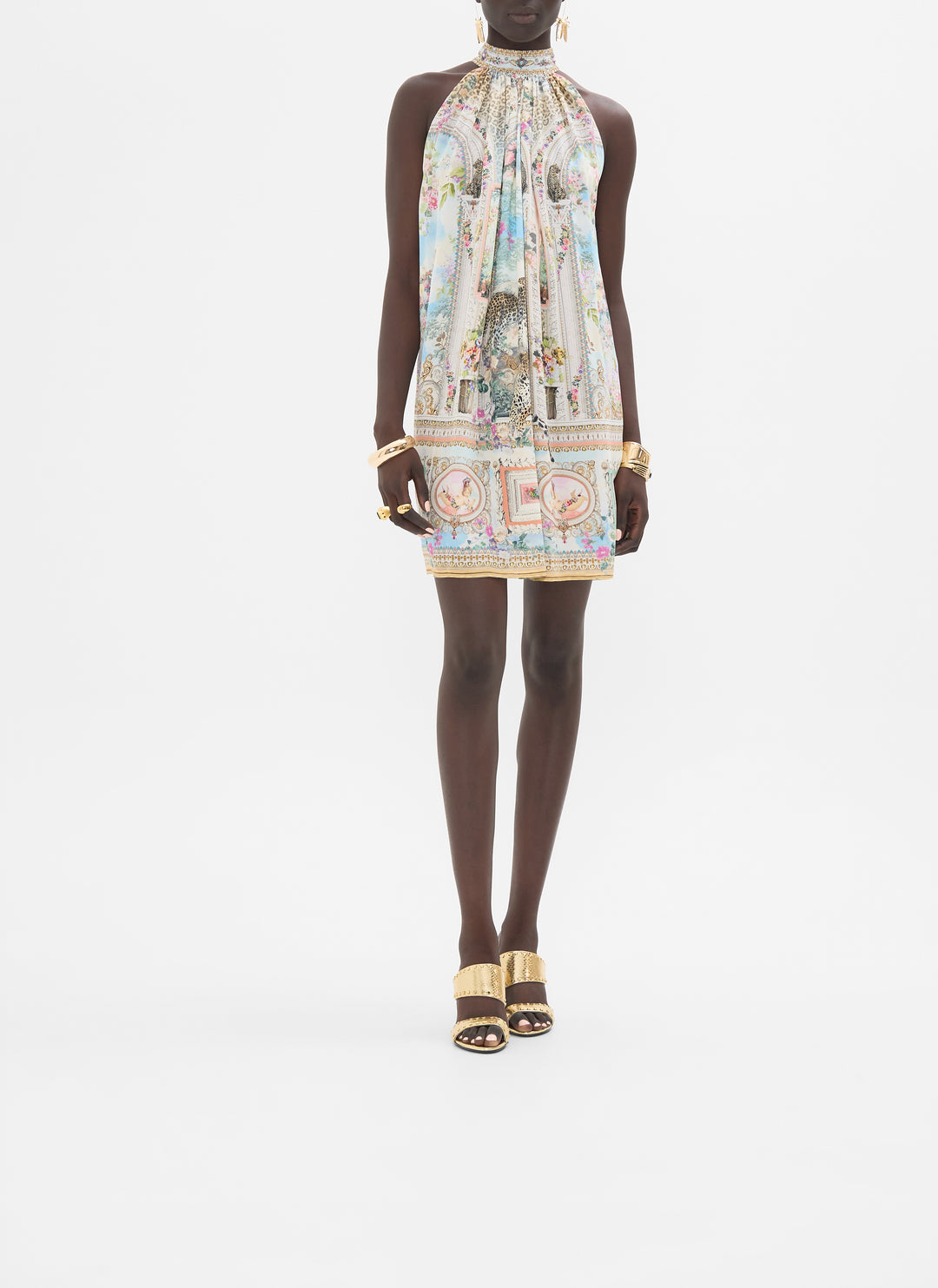 TIE NECK MINI DRESS (WE	ALWAYS HAVE ALEXANDRIA)