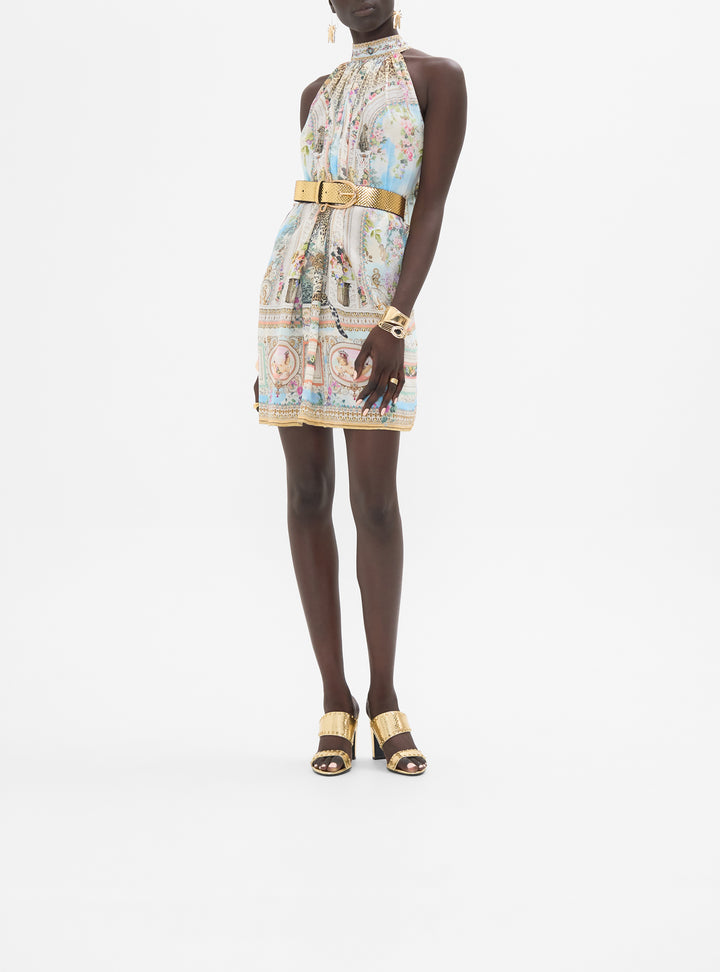 TIE NECK MINI DRESS (WE	ALWAYS HAVE ALEXANDRIA)