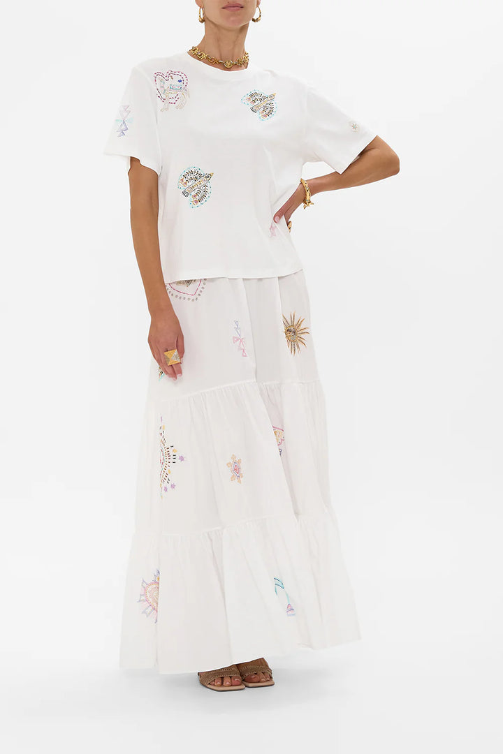 HIGH WAISTED TIERED SKIRT (LIVING IN COLOUR)