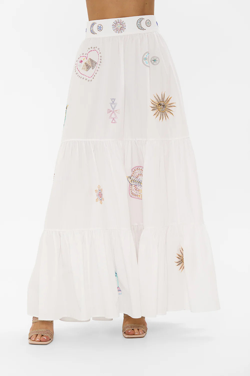 HIGH WAISTED TIERED SKIRT (LIVING IN COLOUR)
