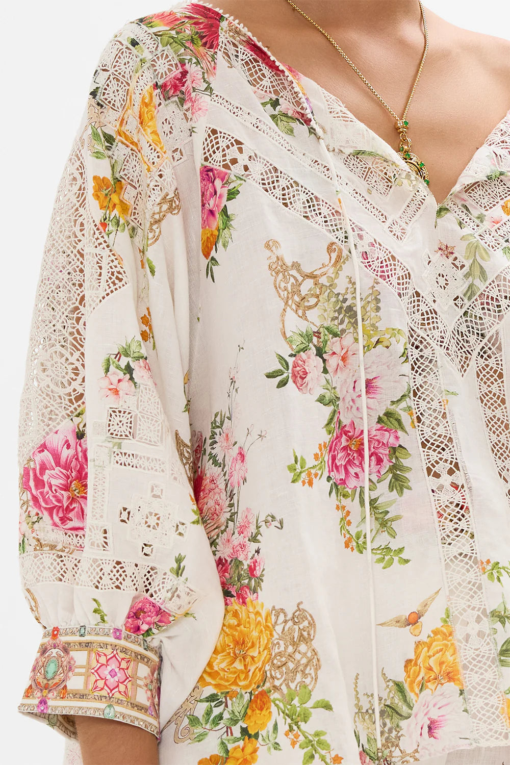 Raglan Sleeve Blouse With Cuff (Egyptian Rose)