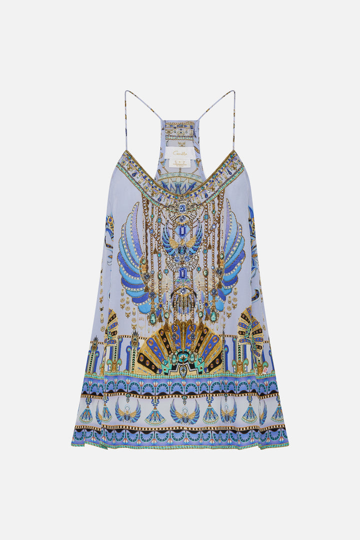 T BACK SHOESTRING TOP (UNDER SCARAB SKIES)