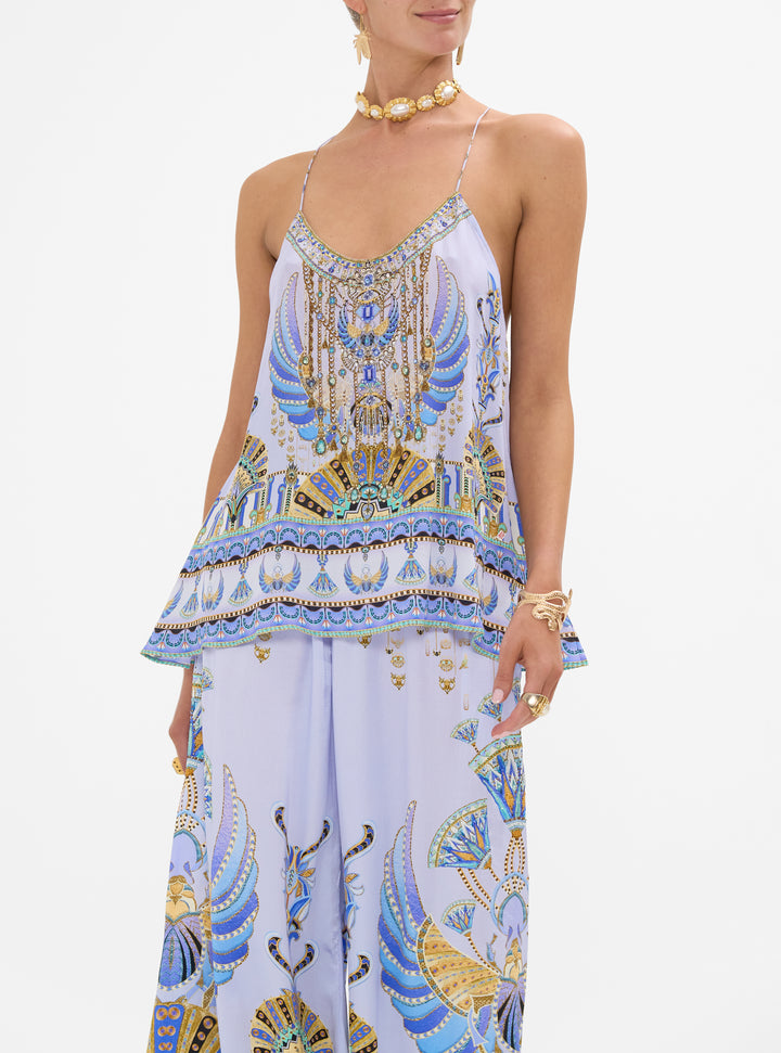 T BACK SHOESTRING TOP (UNDER SCARAB SKIES)