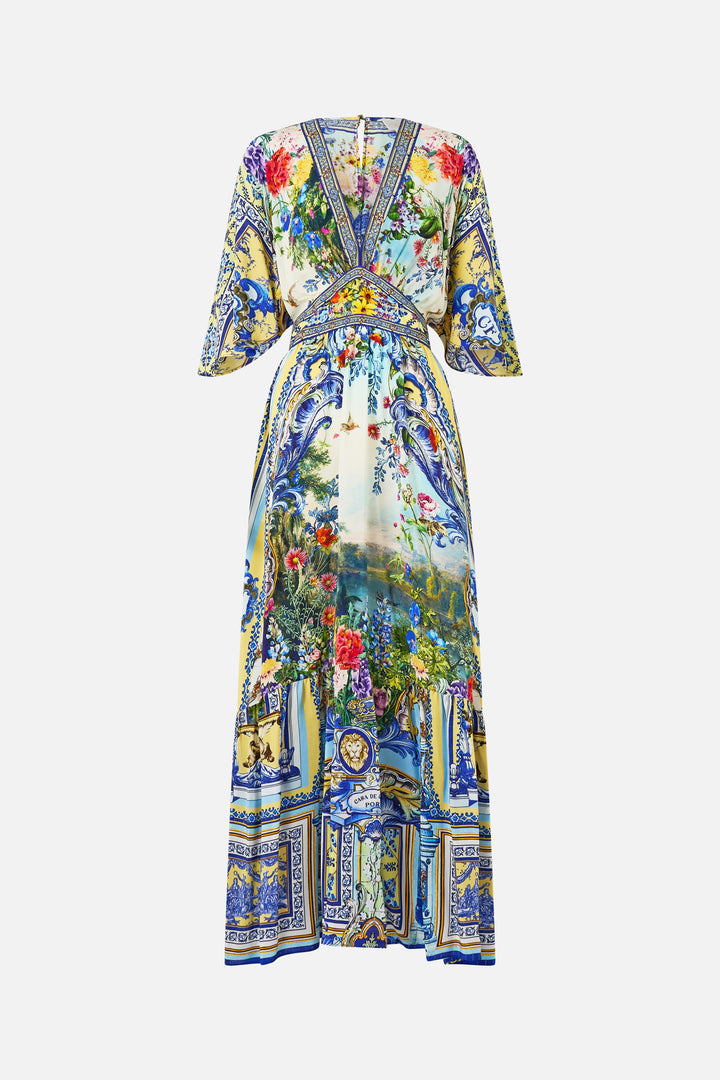 Waisted Dress with Hem Ruffle (WALL TO WALL WONDERS)