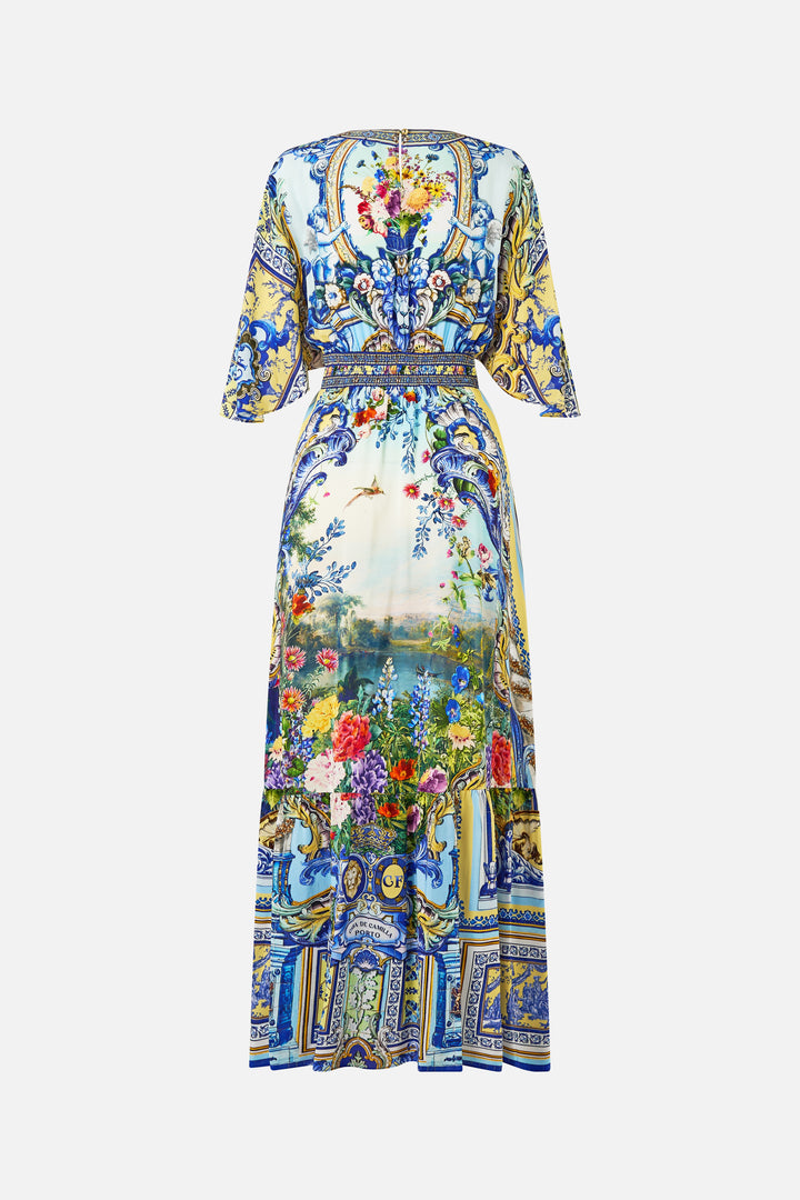 Waisted Dress with Hem Ruffle (WALL TO WALL WONDERS)