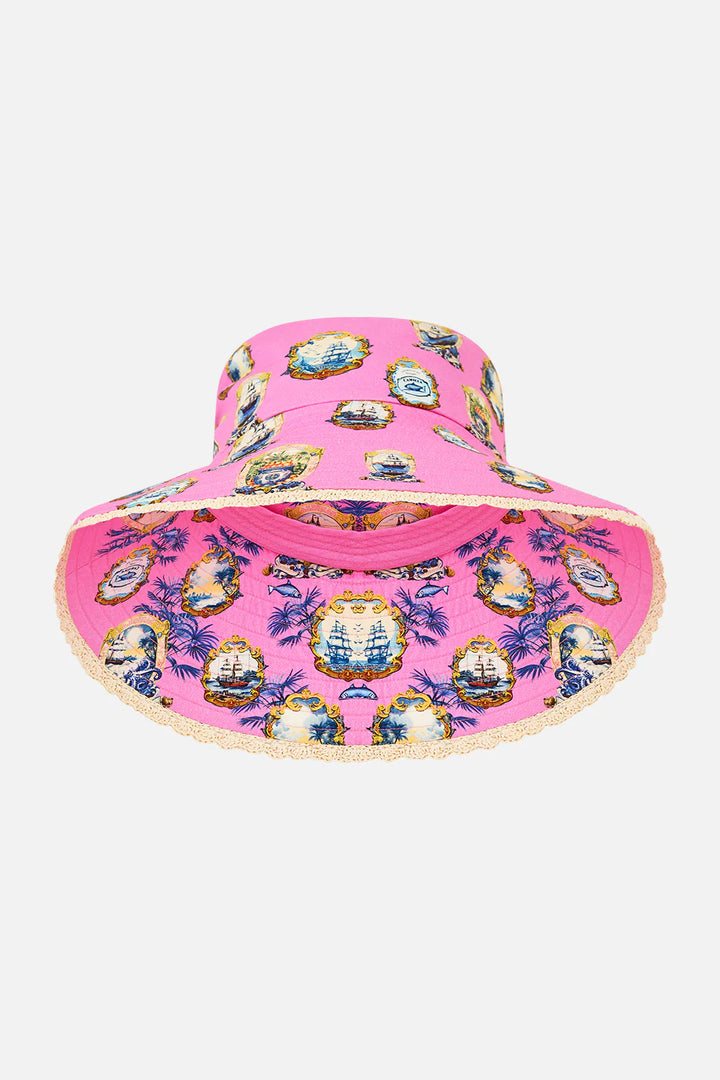 Wide Brim Bucket Hat (Salty Splendour)