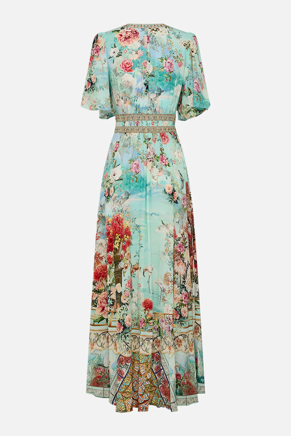 Shaped Waistband Dress With Flutter Sleeves (Jewellery Museum)