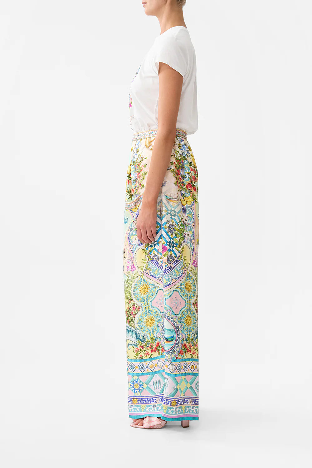 Wide Leg Trousers with Front Pockets (Just Coasting)