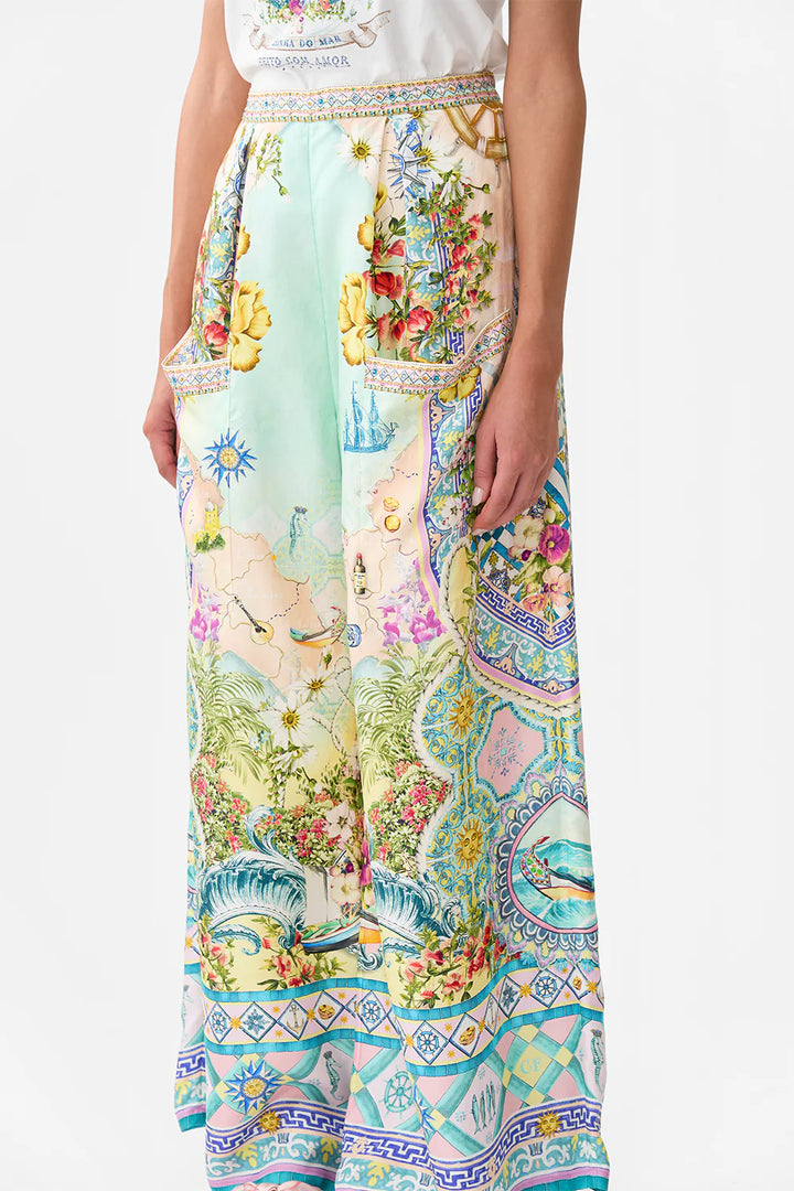 Wide Leg Trousers with Front Pockets (Just Coasting)