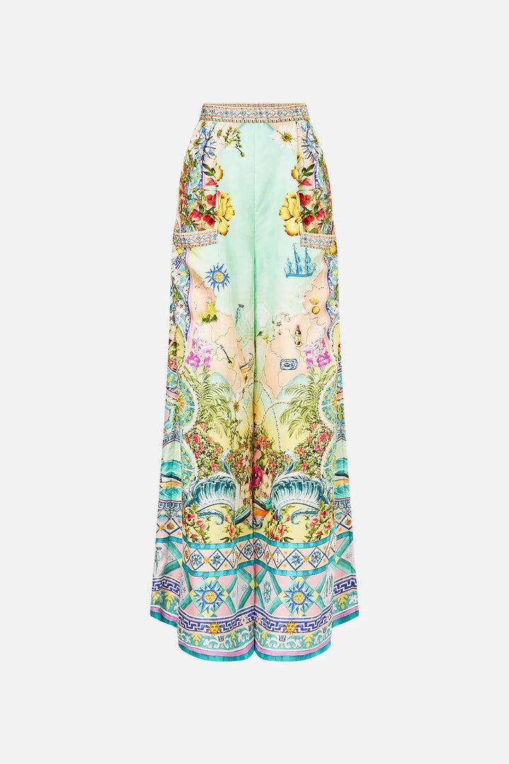 Wide Leg Trousers with Front Pockets (Just Coasting)