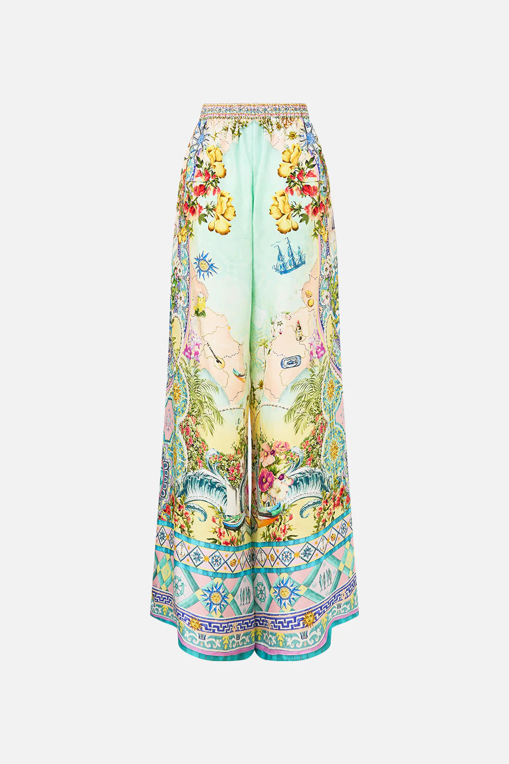 Wide Leg Trousers with Front Pockets (Just Coasting)