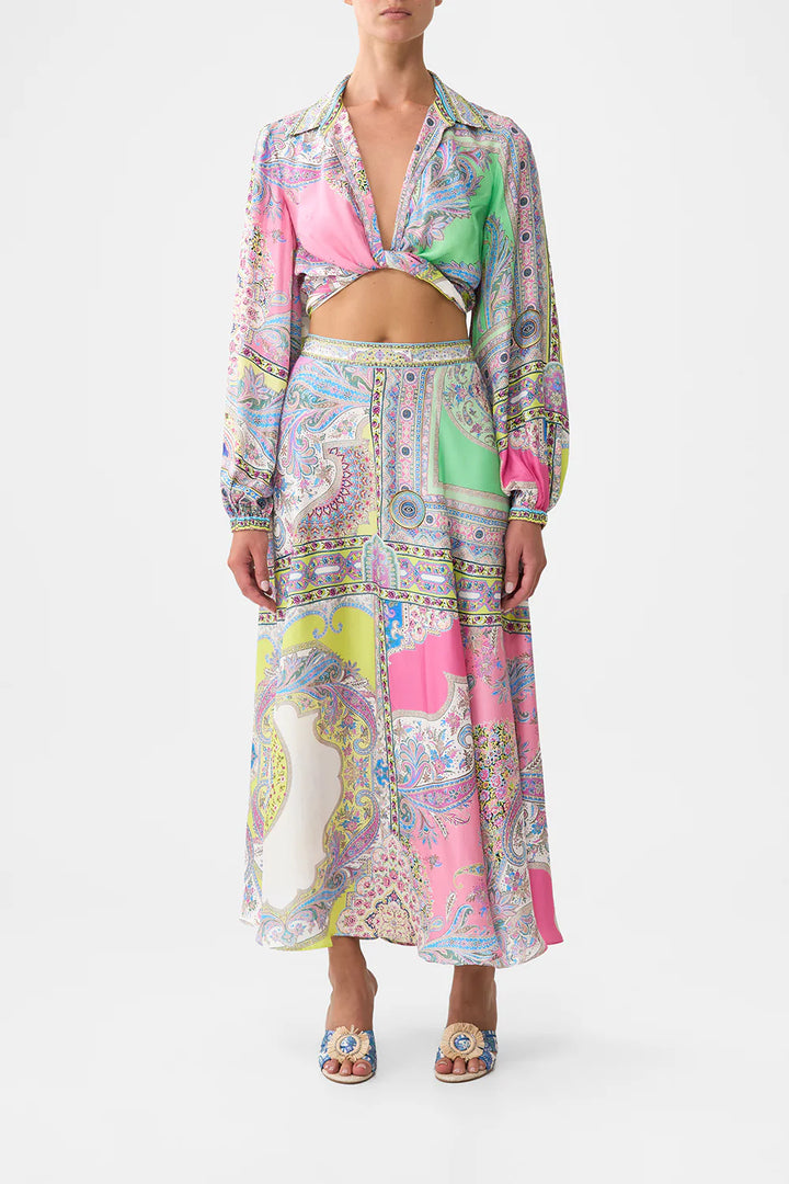 PANELLED FLARED LONG SKIRT (MAGIC CARPET RIDE)