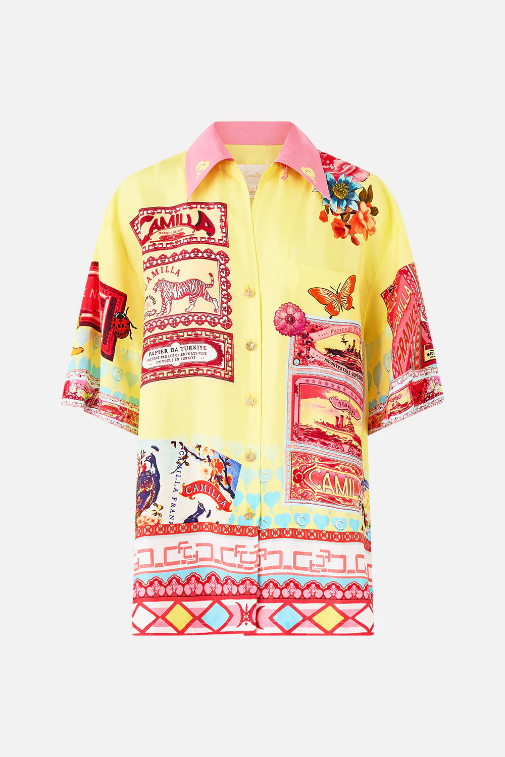 OVERSIZED SHIRT WITH POCKET (Collage Kingdom)