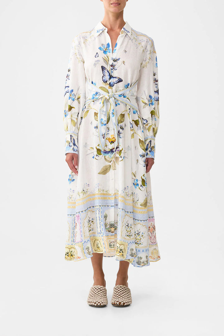 WAIST TIE SHIRT DRESS (BOTANICAL BALLADS)