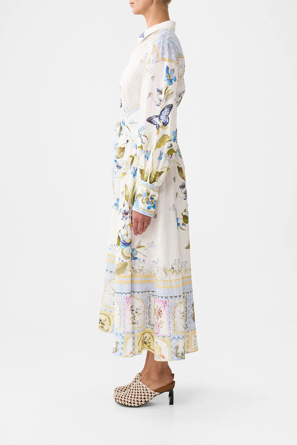 WAIST TIE SHIRT DRESS (BOTANICAL BALLADS)