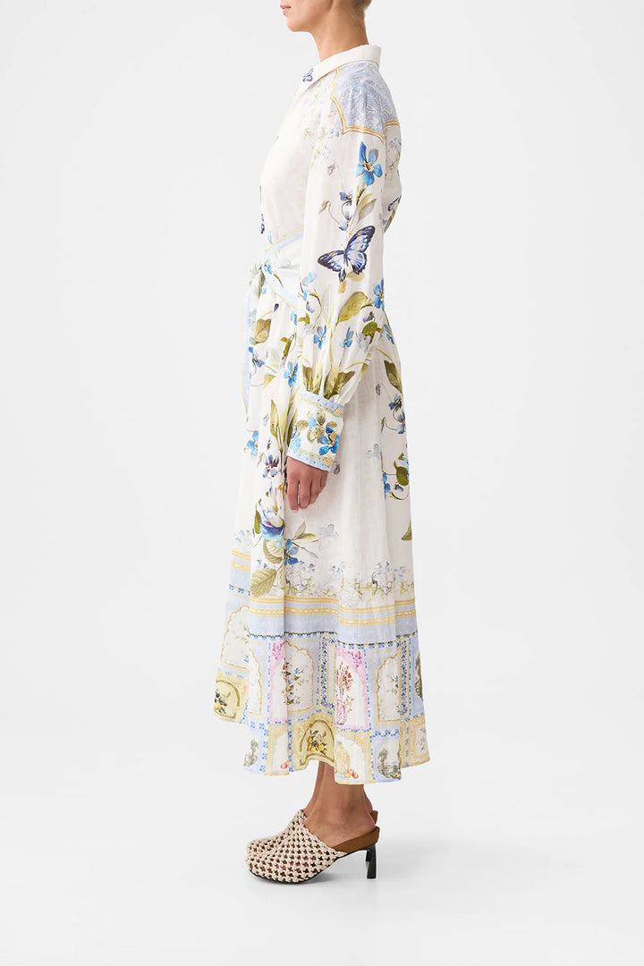 WAIST TIE SHIRT DRESS (BOTANICAL BALLADS)