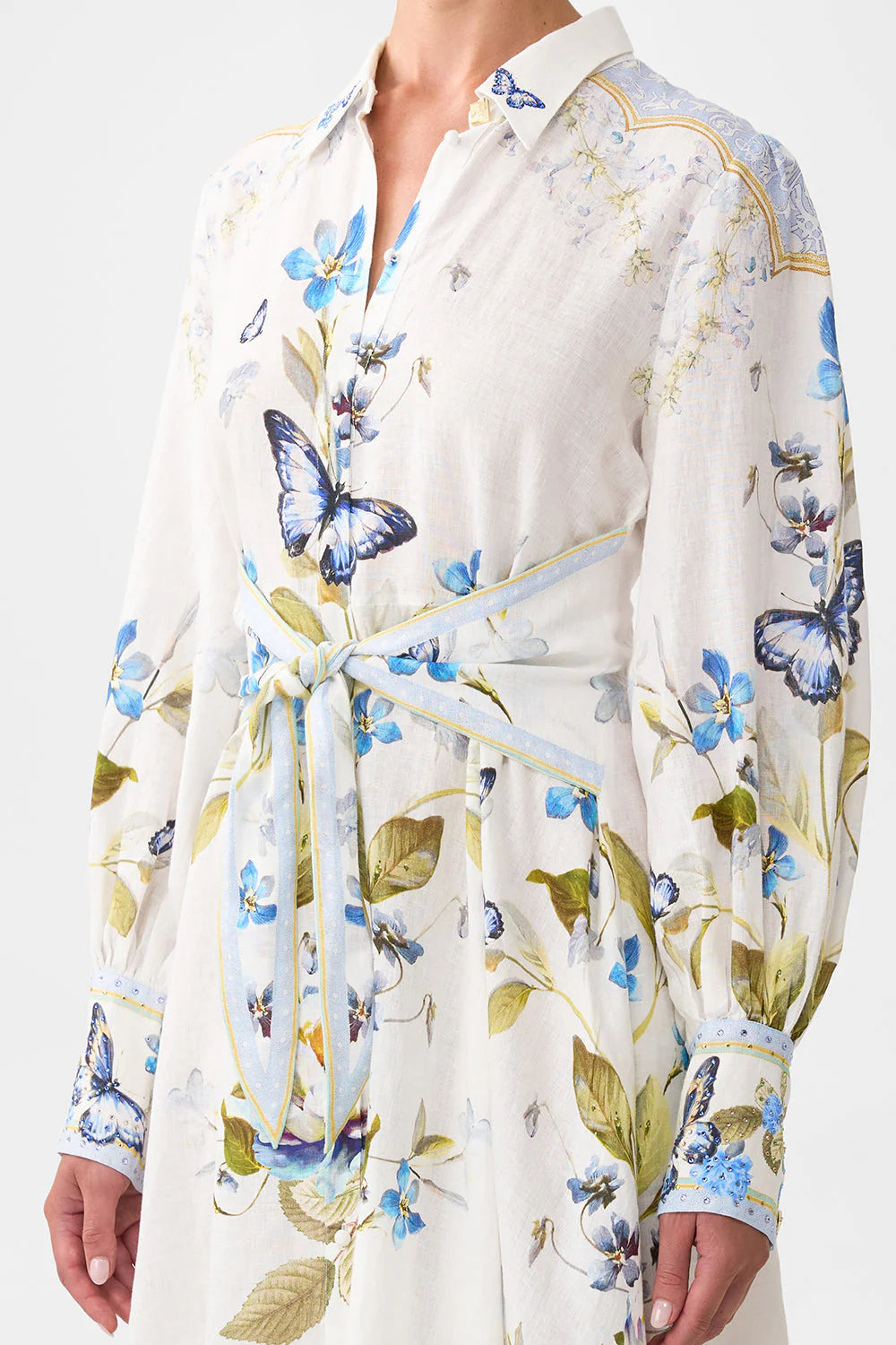 WAIST TIE SHIRT DRESS (BOTANICAL BALLADS)