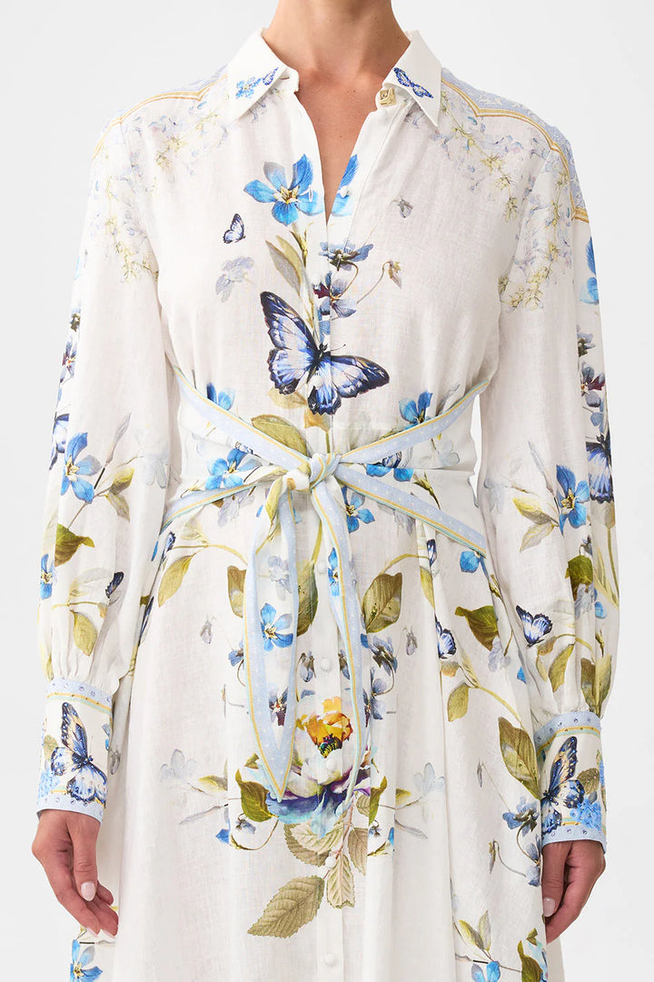 WAIST TIE SHIRT DRESS (BOTANICAL BALLADS)