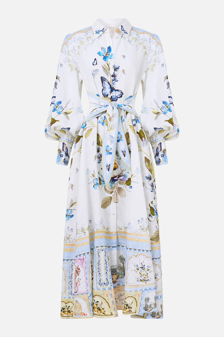 WAIST TIE SHIRT DRESS (BOTANICAL BALLADS)