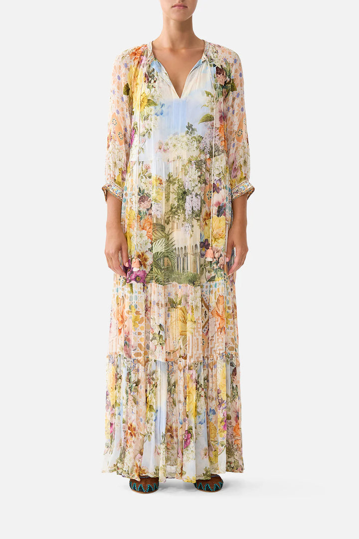 Long Gathered Panel Dress (The Architects of Alcázar)