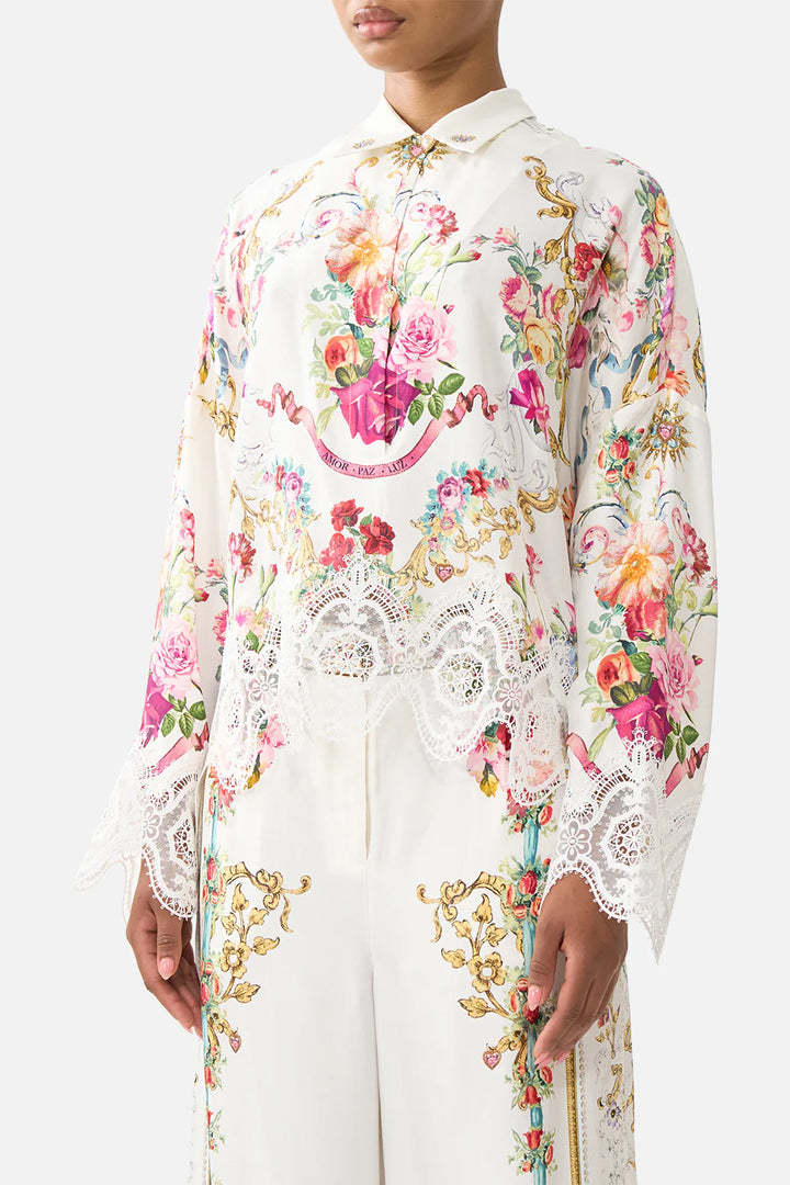 Cropped Relaxed Shirt (TORERO LIBERTINE)