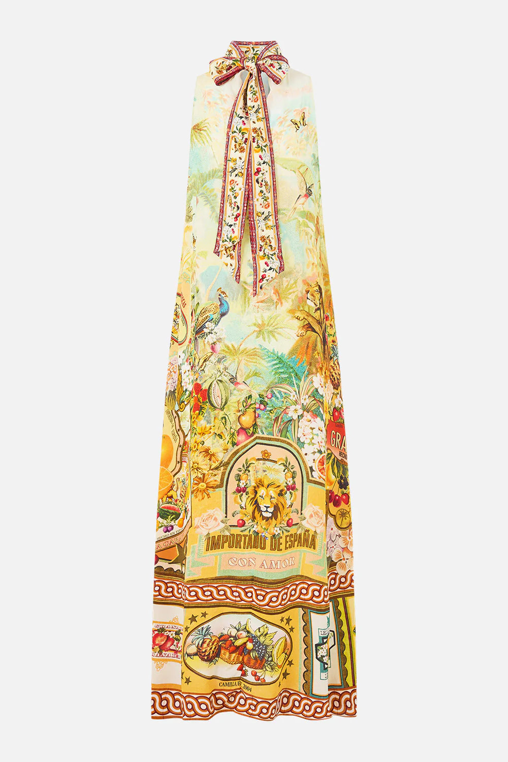 High Neck Dress With Back Tie (Va Va Vintage)