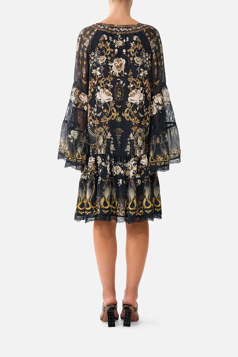 A-line gathered panel dress (Flamenco Folklore)