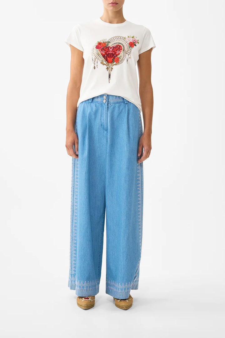 SLIM FIT ROUND NECK T-SHIRT (OLE OLE)