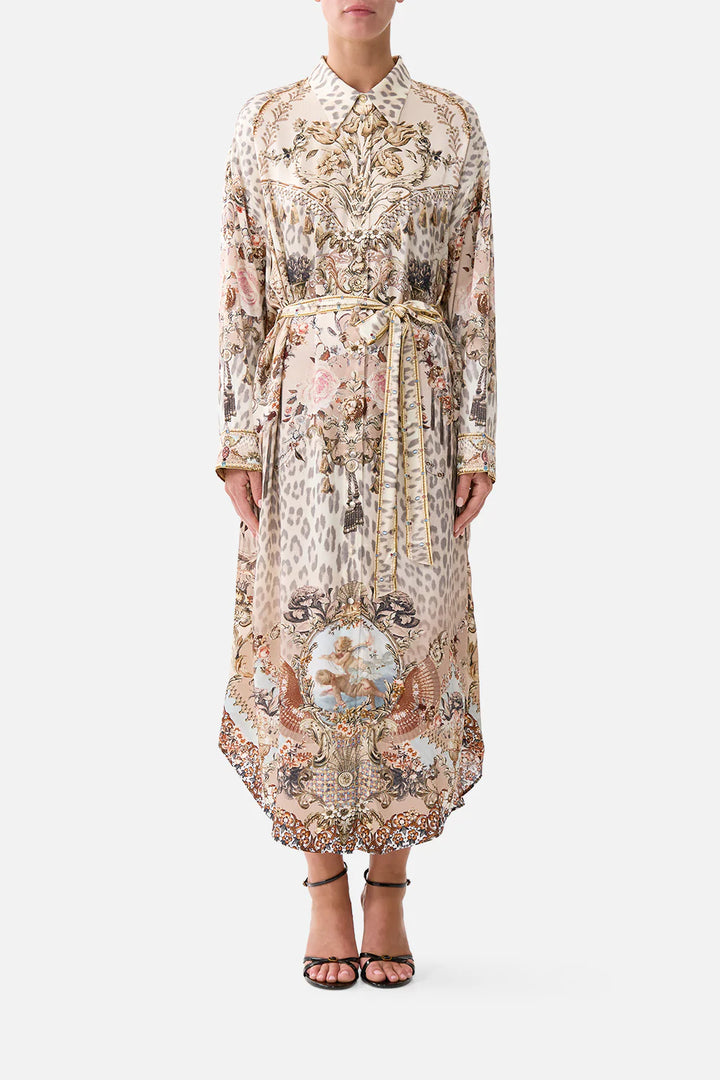 Shirt Dress with Back Button Detail (Aranjuez Animalia)