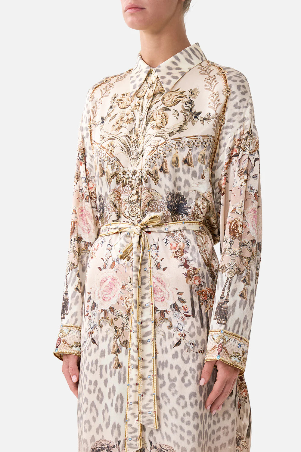Shirt Dress with Back Button Detail (Aranjuez Animalia)