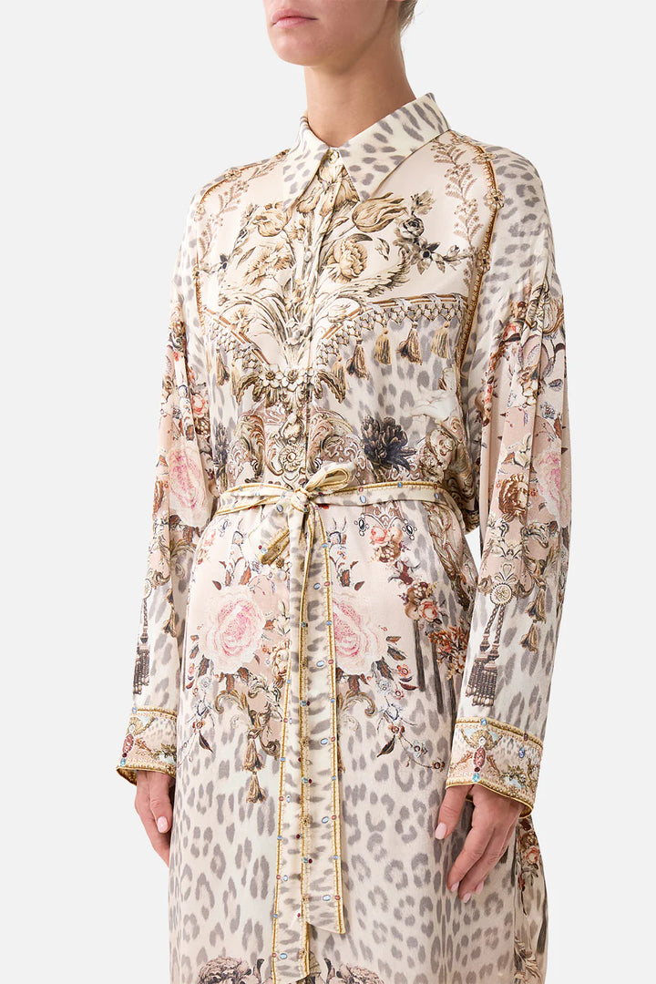 Shirt Dress with Back Button Detail (Aranjuez Animalia)